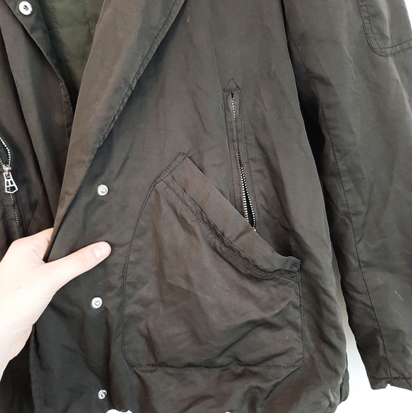 Zara trafaluc dark green jacket - Picture 4 of 5